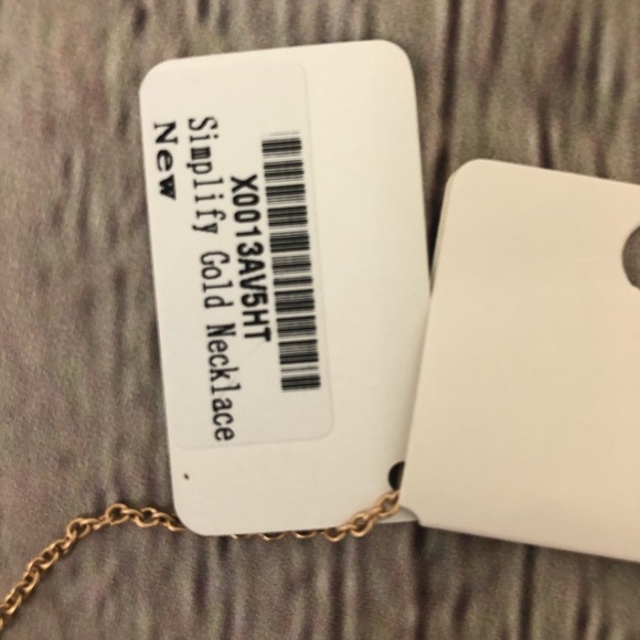 💖 NWT Simplify Script Gold Necklace - Picture 4 of 4